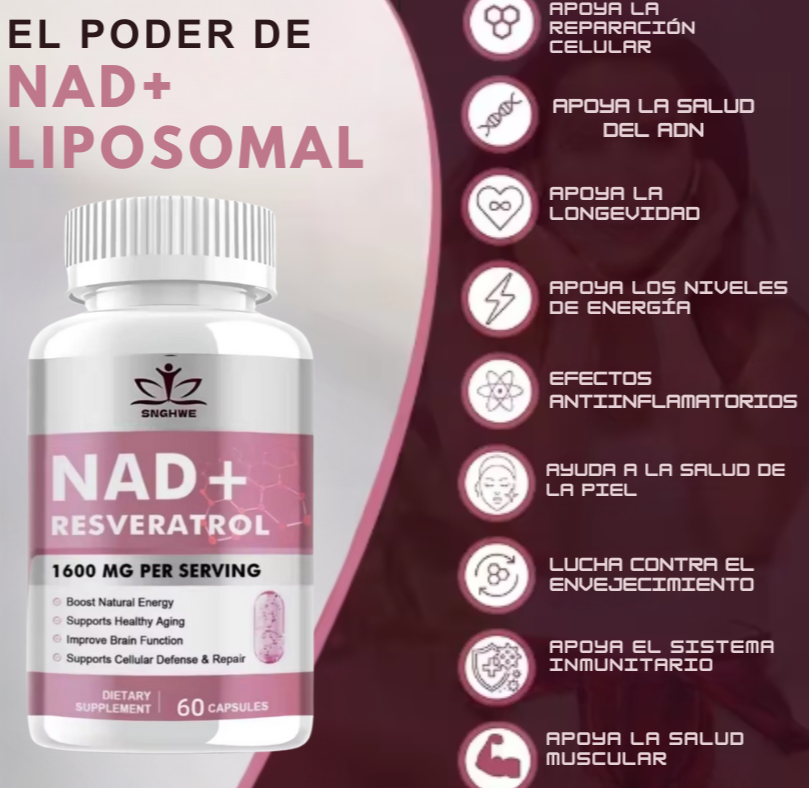 NAD+RESVERATROL 60 CAPSULAS
