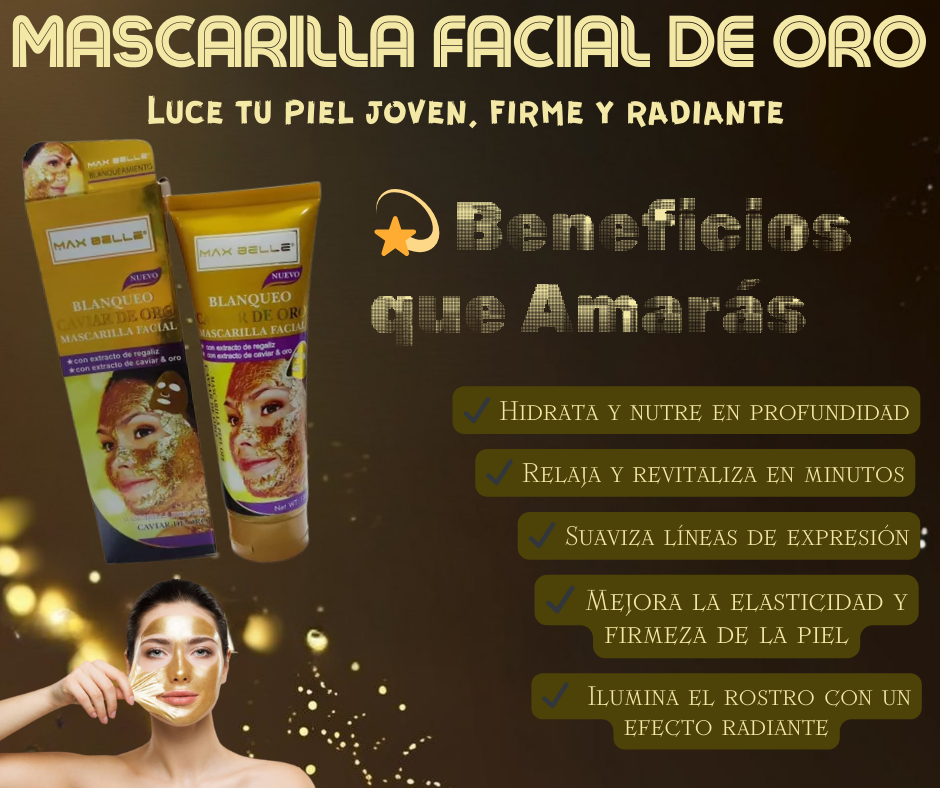 MASCARILLA FACIAL DE ORO 2x Oferta de Lanzamiento